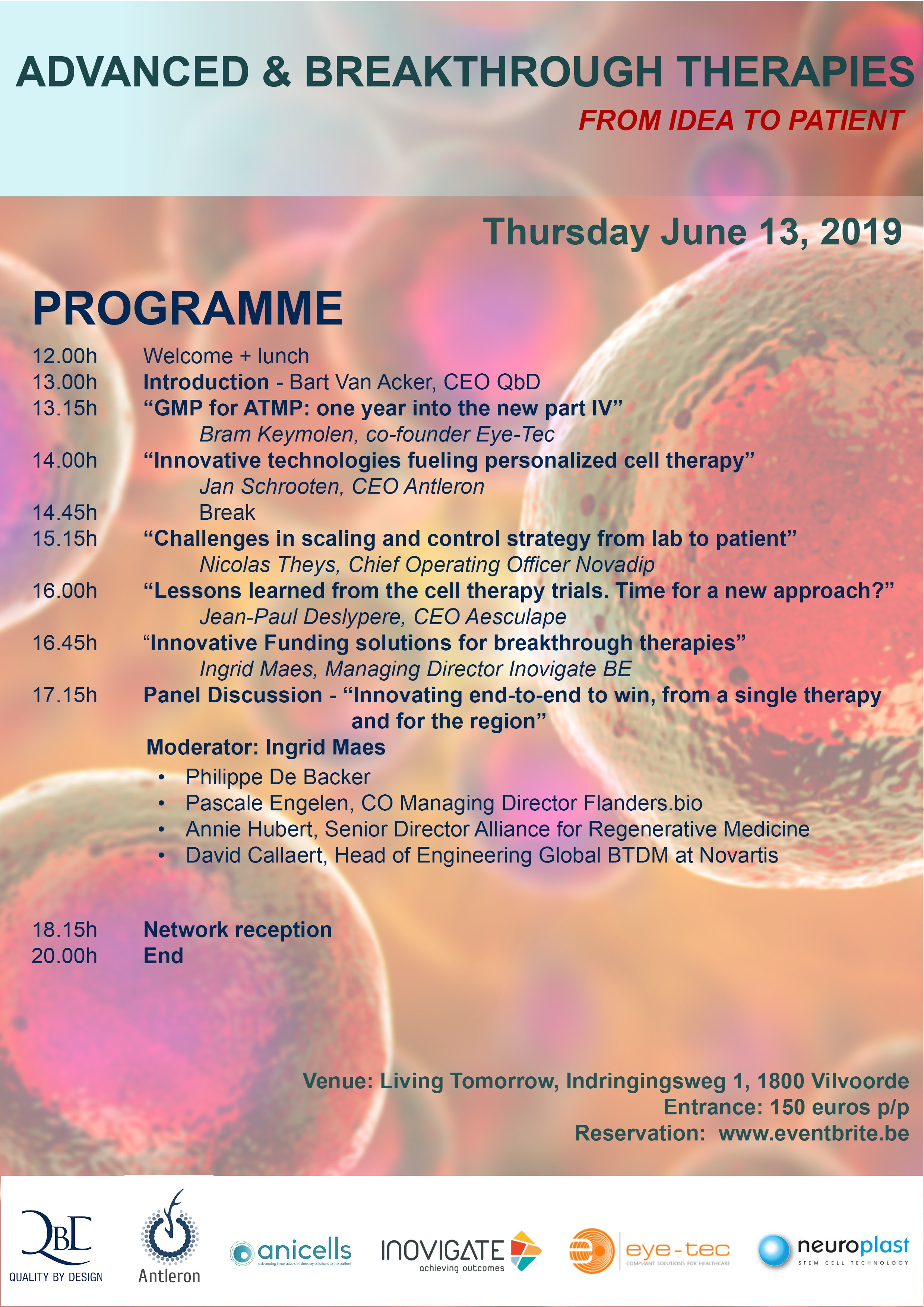 QbD Event: Advanced & Breakthrough therapies, from idea to patient